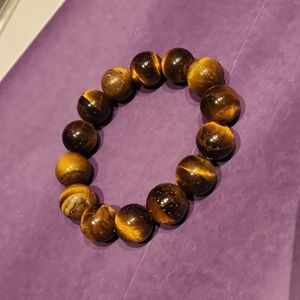 "Tiger Eye" Beaded Elasticized Bracelet